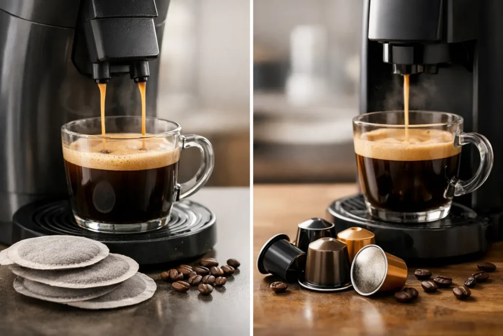 Paduri Senseo versus capsule cafea