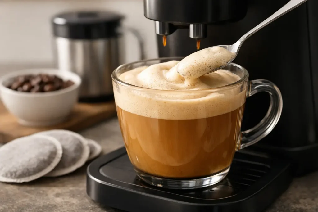 Cum faci spuma cremă la cafea Senseo