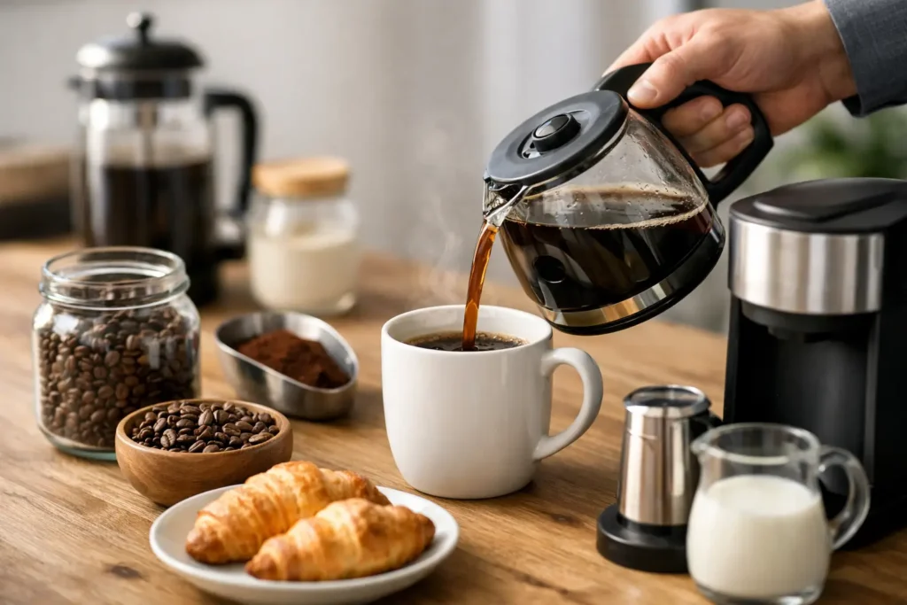 Cum prepari cafea rapid acasă, fără bătăi