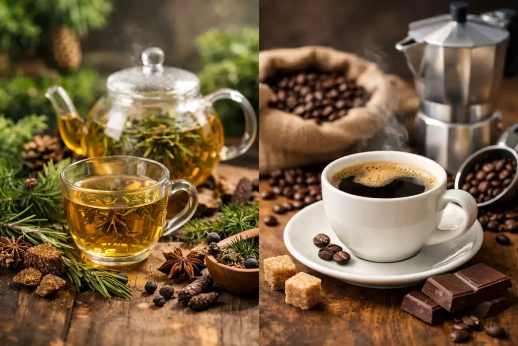 Paduri aromate versus cafea clasica