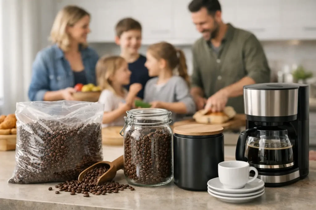 Exemplu aprovizionare cafea familie numeroasă